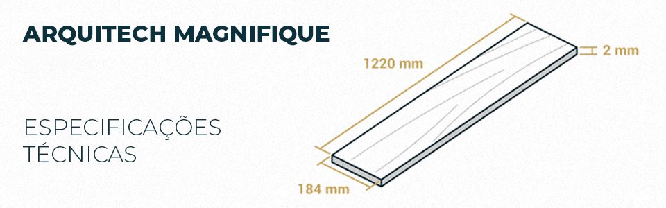 Piso Vinílico Arquitech Magnifique - Sophie 2mm Cx 4,49m2 - Estilo